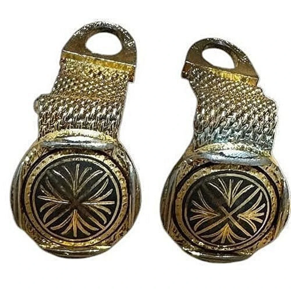 Vintage Cuff Links Set: Silver Tone, Mesh Design, Formal Wear,‎ Lot of 3